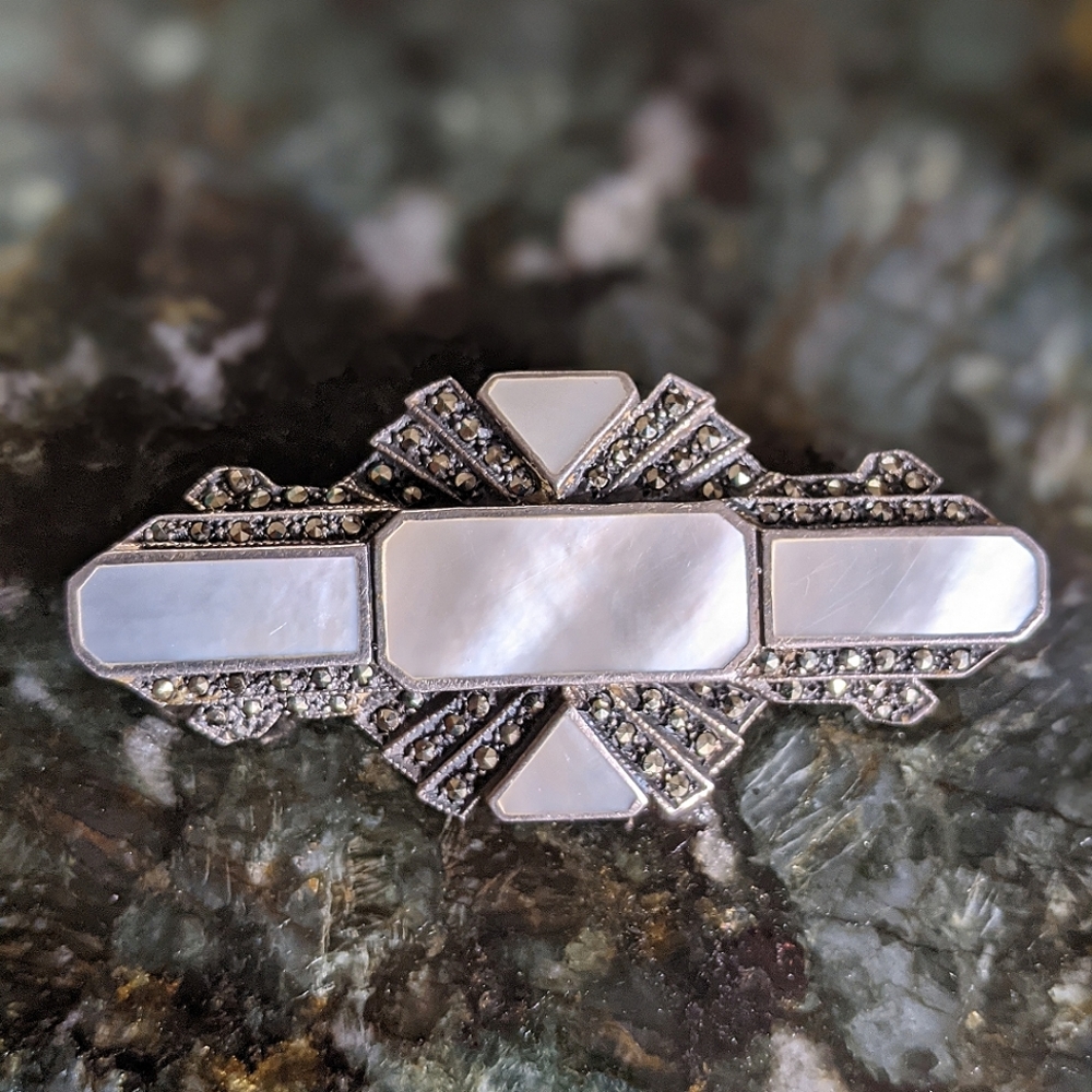 Vtg 925 Sterling Silver Brooch